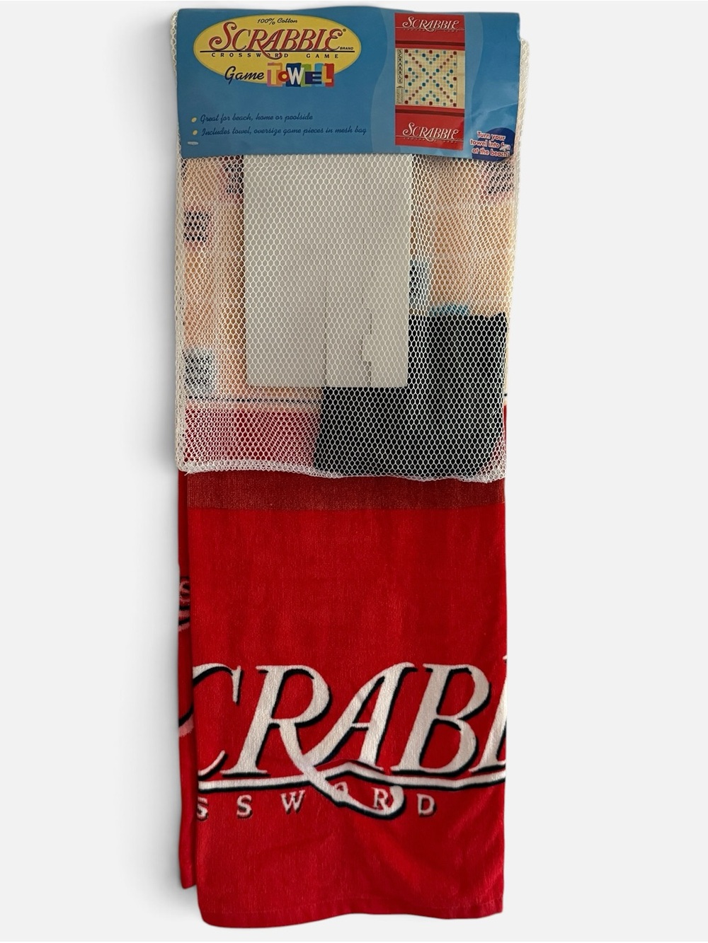 Scrabble Playable Boardgame Red Logo Beach/Pool Towel